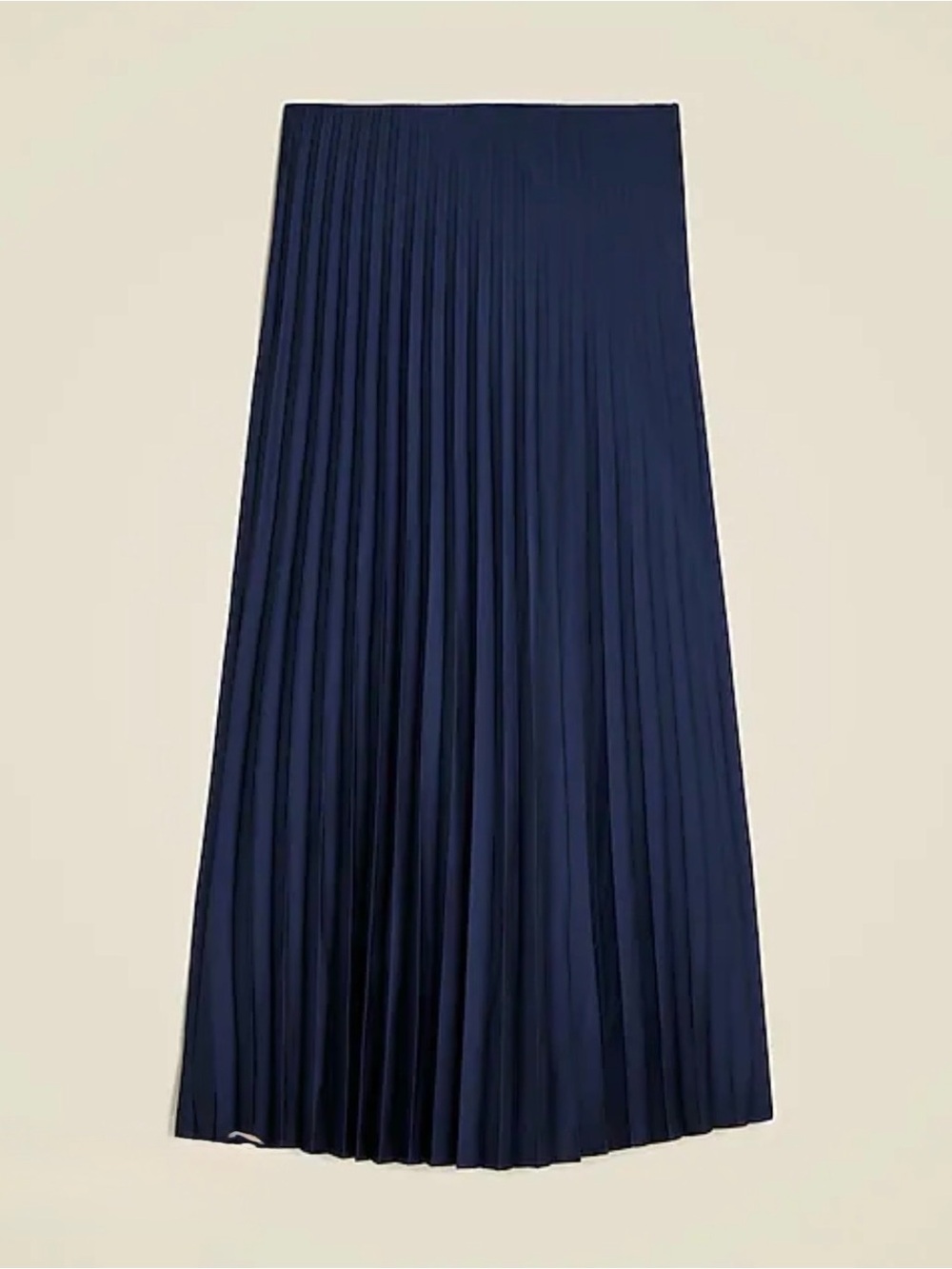 Size L - J.Crew Gwyneth pleated navy slip skirt